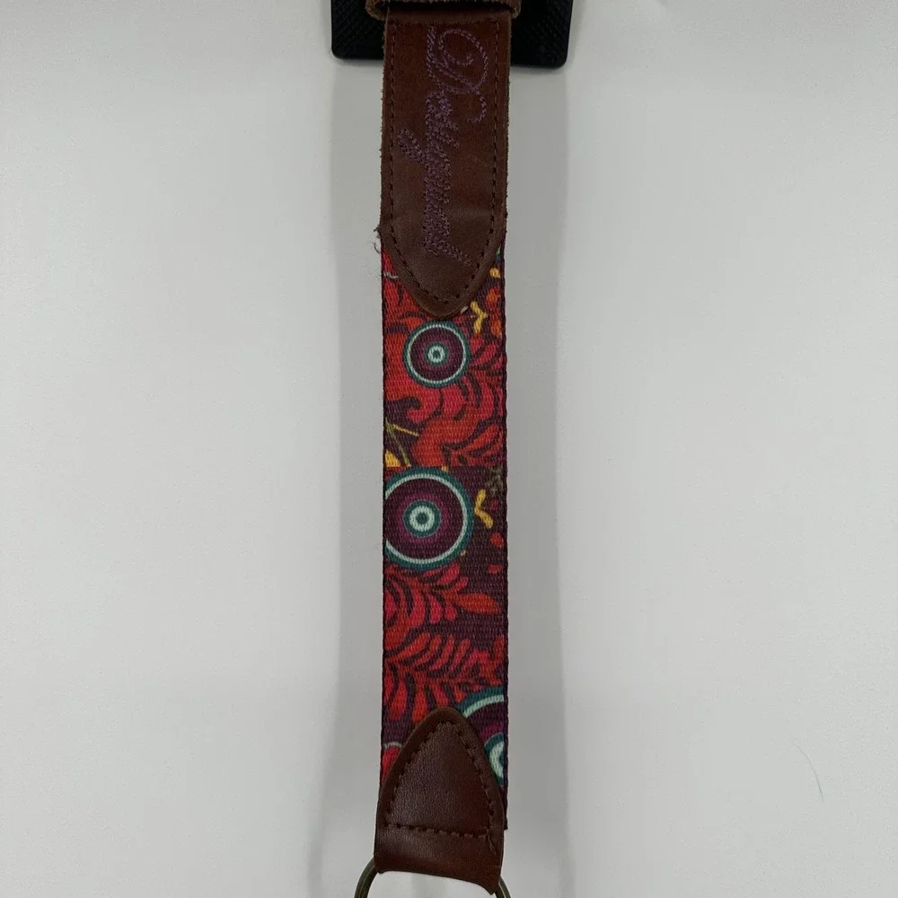 Desigual Belt‎ Womens Medium Multicolor Purple Brown Boho Embroidered Adjustable